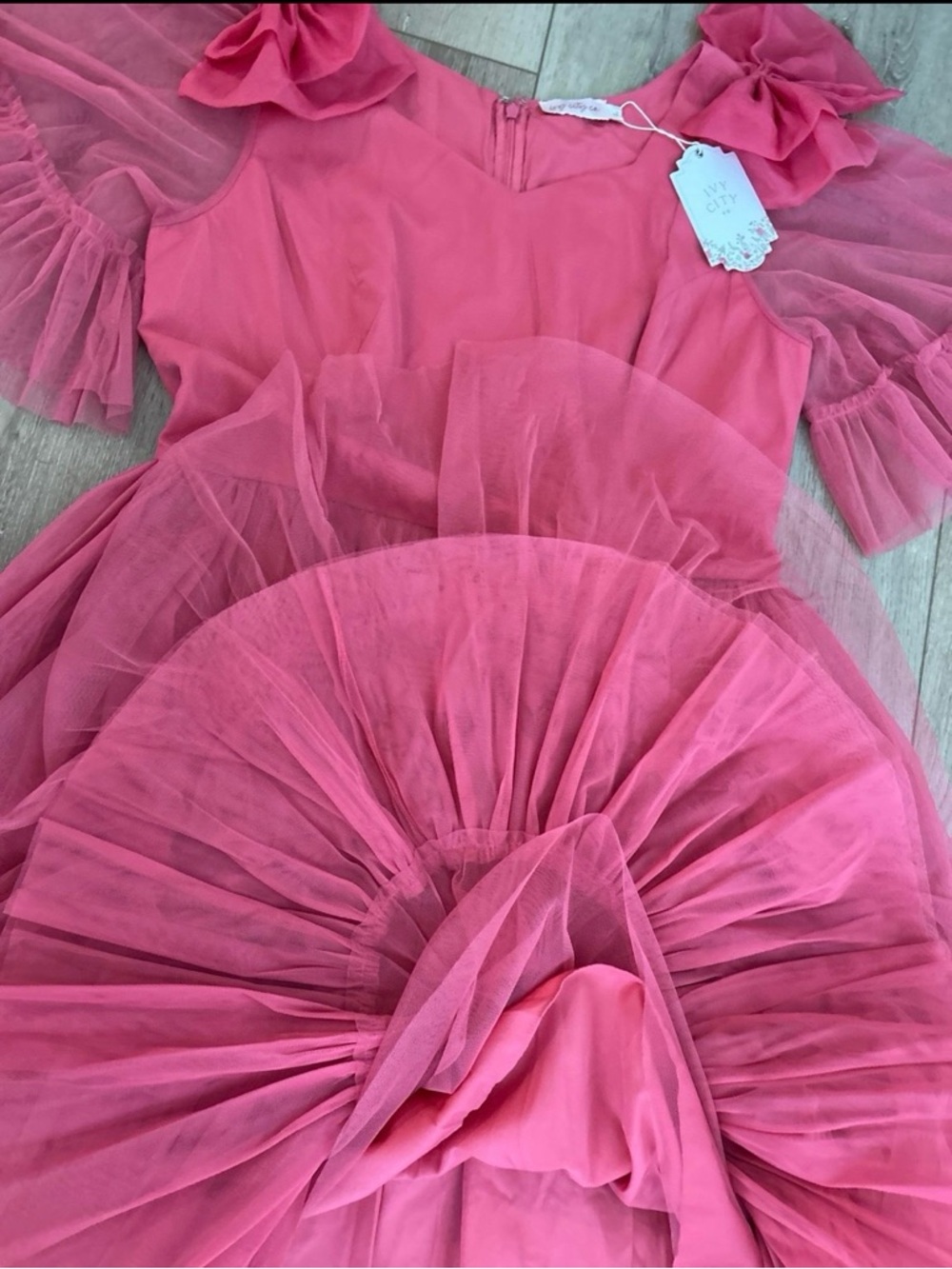 Ivy Citi co. Serine Dress, Size L, Color like Salmon or Pink, New With Tag. - Picture 10 of 12